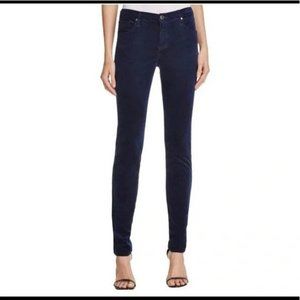 Anthropologie AG The Stevie Ankle Slim Straight Velvet Blue Jeans